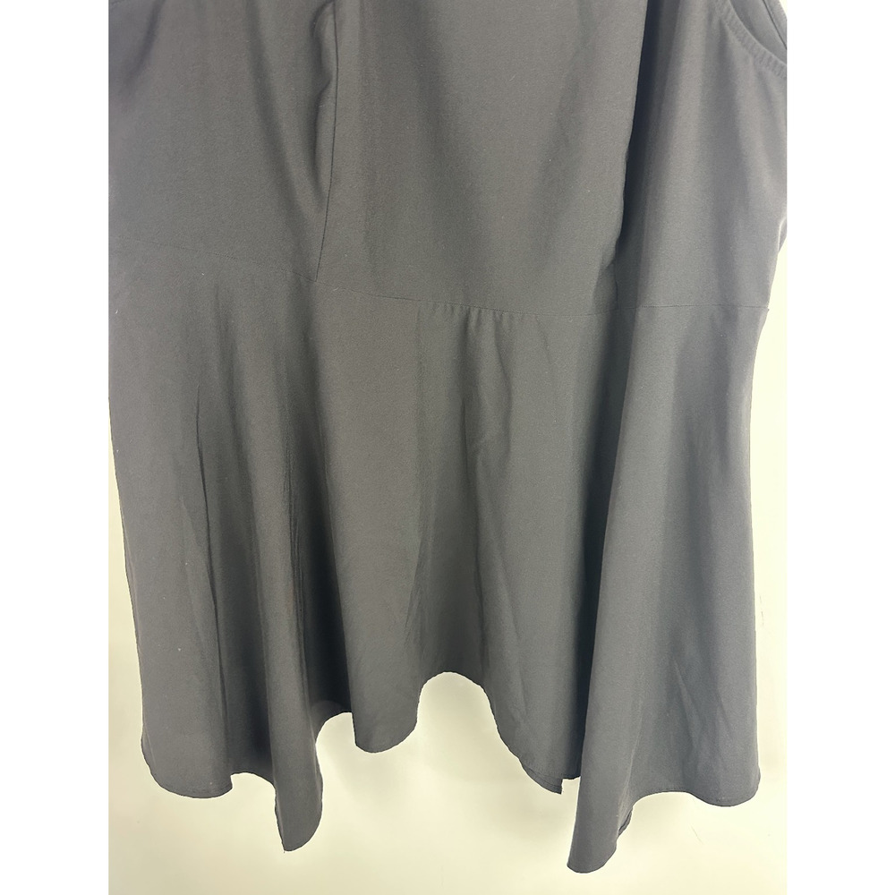 Torrid Babydoll Chablis Goddess Neck Tank Stretch Black Keyhole Plus Size 1 1X - Picture 4 of 11